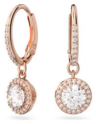 Swarovski Constella Round Cut Γυναικεία Σκουλαρίκια Κρεμαστά Επιχρυσωμένα με Πέτρες