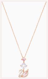 Dazzling Swan Y Κολιέ με Ροζ Επιχρύσωση Swarovski