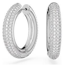 Dextera Pave Γυναικεία Σκουλαρίκια Κρίκοι με Πέτρες Swarovski