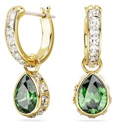 Γυναικεία Σκουλαρίκια Κρίκοι Επιχρυσωμένα με Πέτρες Swarovski