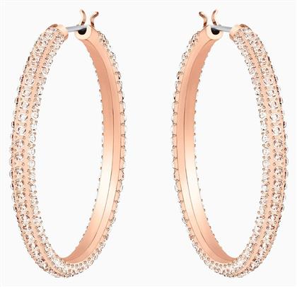 Swarovski Γυναικεία Σκουλαρίκια Κρίκοι Stone Hoop από Ορείχαλκο Επιχρυσωμένα από το Notos