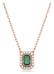 Millenia necklace Octagon cut Green Κολιέ Επιχρυσωμένο με Ζιργκόν Swarovski
