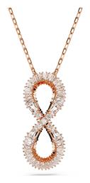 Hyperbola Κολιέ Άπειρο με Ροζ Επιχρύσωση Swarovski