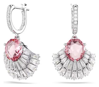 Idylia Drop Σκουλαρίκια Κρίκοι με Πέτρες Swarovski