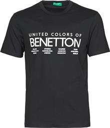 T-shirt με κοντά μανίκια Benetton 3096J17H6 Σύνθεση: Βαμβάκι από το Spartoo