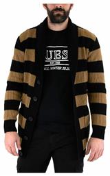 TA138M Πλεκτή Ζακέτα Black / Camel Tailor Made Knitwear