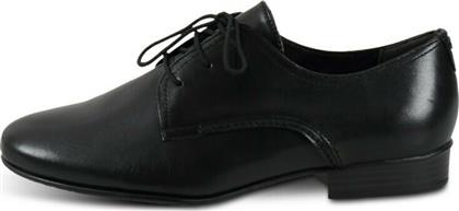 Tamaris Δερμάτινα Γυναικεία Oxfords σε Μαύρο Χρώμα από το MyShoe