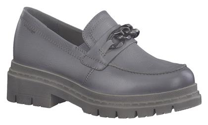 Δερμάτινα Γυναικεία Loafers σε Γκρι Χρώμα Tamaris