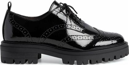 Tamaris Γυναικεία Oxfords από Λουστρίνι σε Μαύρο Χρώμα από το Spartoo