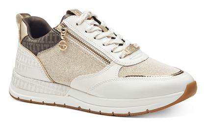 Vegan Ivory Comb Γυναικεία Sneakers Λευκά / Μπεζ Tamaris