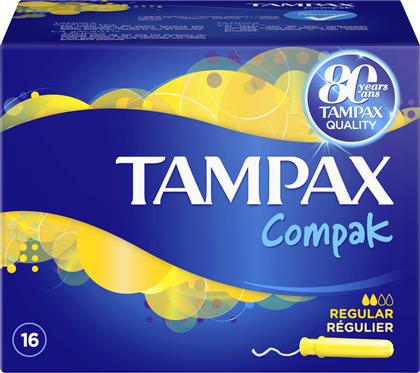 Tampax Ταμπόν Compak με Απλικατέρ για Κανονική Ροή 16τμχ