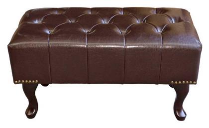 Ταμπουρέ Chesterfield Emma Καφέ 80x46x42εκ. HomeMarkt