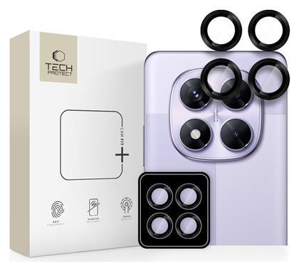 Tech-Protect Camring Pro+ Προστασία Κάμερας Tempered Glass Μαύρο για το Redmi Note 14 Pro 5G / Poco X7 - Tech Protect