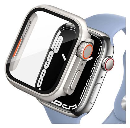 Tech-Protect Defense 360 Πλαστική Θήκη με Τζαμάκι Titanium / Orange για το Apple Watch 44mm - Tech Protect