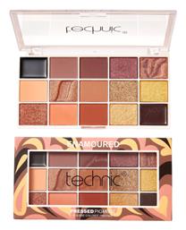 Pressed Pigment Παλέτα με Σκιές Ματιών σε Υγρή Μορφή με Καφέ Χρώμα 27gr Technic