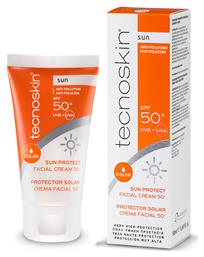 Sun Protect Facial Cream Color Αντηλιακή Κρέμα Προσώπου SPF50 με Χρώμα 50ml Tecnoskin