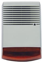 MARS-250 Σειρήνα Συναγερμού Μπαταρίας Εξωτερικού Χώρου 120dB 12V με Κόκκινο Φως 20x28εκ. Tele