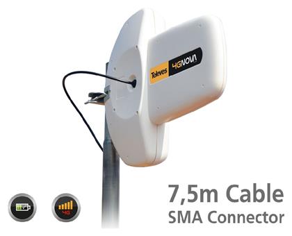4GNOVA Εσωτερική/Εξωτερική Κεραία 4G Πανκατευθυντική 7.5dBi με σύνδεση SMA Televes