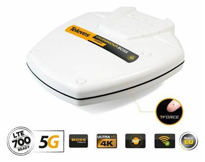 Omninova T-Force 5G LTE HD Boss Εξωτερική Κεραία Τηλεόρασης (απαιτεί τροφοδοσία) σε Λευκό Χρώμα Σύνδεση με Ομοαξονικό (Coaxial) Καλώδιο Televes
