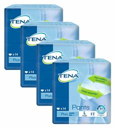 Plus Πάνες Βρακάκι Ακράτειας Large 4x14τμχ Tena
