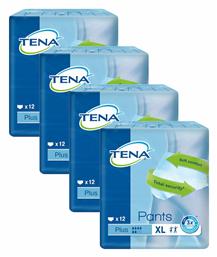 Plus Πάνες Βρακάκι Ακράτειας XLarge 4x12τμχ Tena