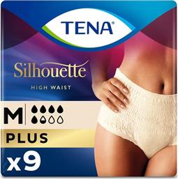 Silhouette High Waist Plus Εσώρουχα Ακράτειας Medium σε Μπεζ χρώμα 9τμχ Tena