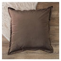 Διακοσμητική Μαξιλαροθήκη Velvet 03 Brown 45x45εκ. Teoran