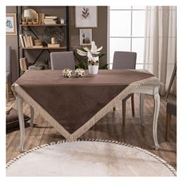 Καρέ Τραπεζομάντηλο Velvet με Κρόσι 03 140x140εκ. Teoran
