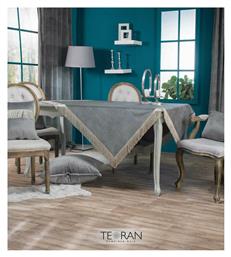 Καρέ Τραπεζομάντηλο Velvet με Κρόσι 11 140x140εκ. Teoran