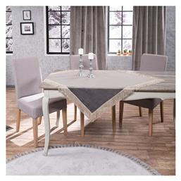 Καρέ Τραπεζομάντηλο Velvet με Κρόσι 11 90x90εκ. Teoran