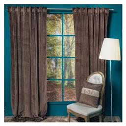 Κουρτίνα με Τρέσα Velvet Καφέ 140x260εκ. Teoran