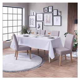 Τραπεζομάντηλο Σετ 13τμχ Saverne White 160x250εκ. Teoran