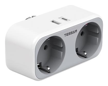 Πολύπριζο Ασφαλείας 2 Θέσεων με 1 USB-A, 1 USB-C και Καλώδιο 4m Tessan