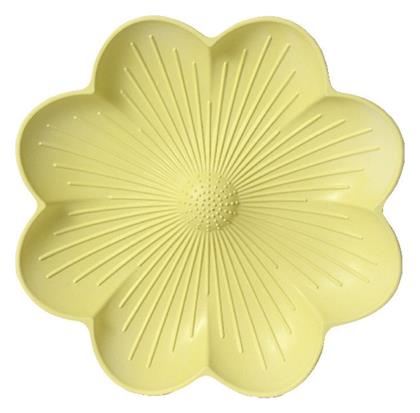 Ταιστρα Πουλιων Ινες Bamboo Σχημα Λουλουδιου 23.5x23.5x3cm Κίτρινο Kaeming - Kaemingk