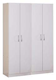 Τετράφυλλη Jonar I 120x42x180cm Λευκό - Pakketo