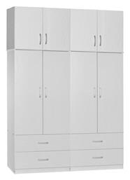 Τετράφυλλη με Πατάρι Zelia 158x42x240cm Λευκό - Pakketo