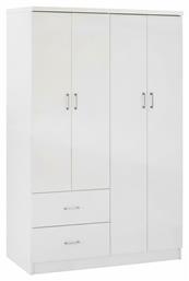 Τετράφυλλη Ντουλάπα Ρούχων Λευκό 120x42.5x180.5cm - HomeMarkt