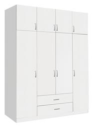 Τετράφυλλη Royal 200x58x230cm Λευκή Απόχρωση - Pakketo