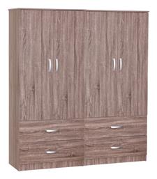 Τετράφυλλη Zelia 158x42x180cm Καρυδί - Pakketo