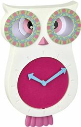 TFA Παιδικό Ρολόι Τοίχου Lucy Ξύλινο με Εκκρεμές White-Pink 33.2εκ.