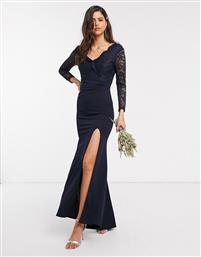 TFNC Bridesmaid lace detail maxi dress in navy από το Asos