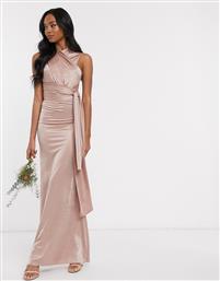 TFNC Bridesmaid multi way maxi dress in mink-Brown από το Asos