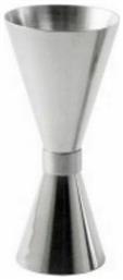 Διπλή Μεζούρα Ποτών με Χωρητικότητα 30/60ml Silver The Bars