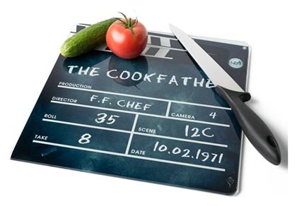 The Cookfather Επιφάνεια Κοπής Γυάλινη Μαύρη 30x30cm