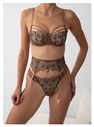 Σετ Εσωρούχων Σουτιέν με String Mocha The Fashion Project