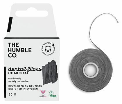 . Natural with Charcoal Οδοντικό Νήμα με Γεύση Μέντα 50m The Humble Co