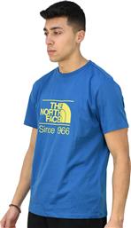 The North Face Ανδρικό T-shirt Μπλε με Λογότυπο