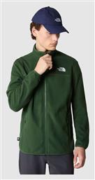 M 100 Glacier Ανδρική Ζακέτα Fleece με Φερμουάρ Πράσινη The North Face