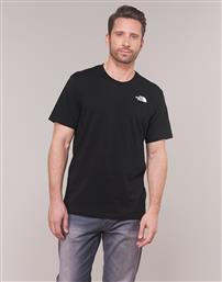 Red Box Ανδρικό T-shirt Μαύρο Μονόχρωμο The North Face από το Cosmossport