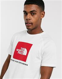 The North Face Raglan Red Box NF0A3BQOLB11 White από το Asos